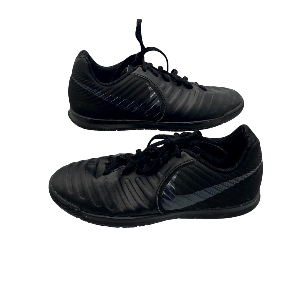 Nike Tiempo Legend 7 Club AH7260-001 Boy's 4 Soccer Cleats Black Leather